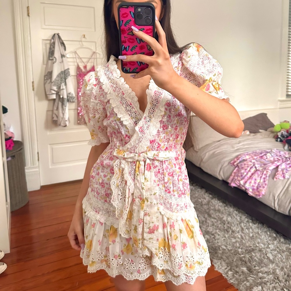 NWT loveshackfancy belen mini dress lemonade stand